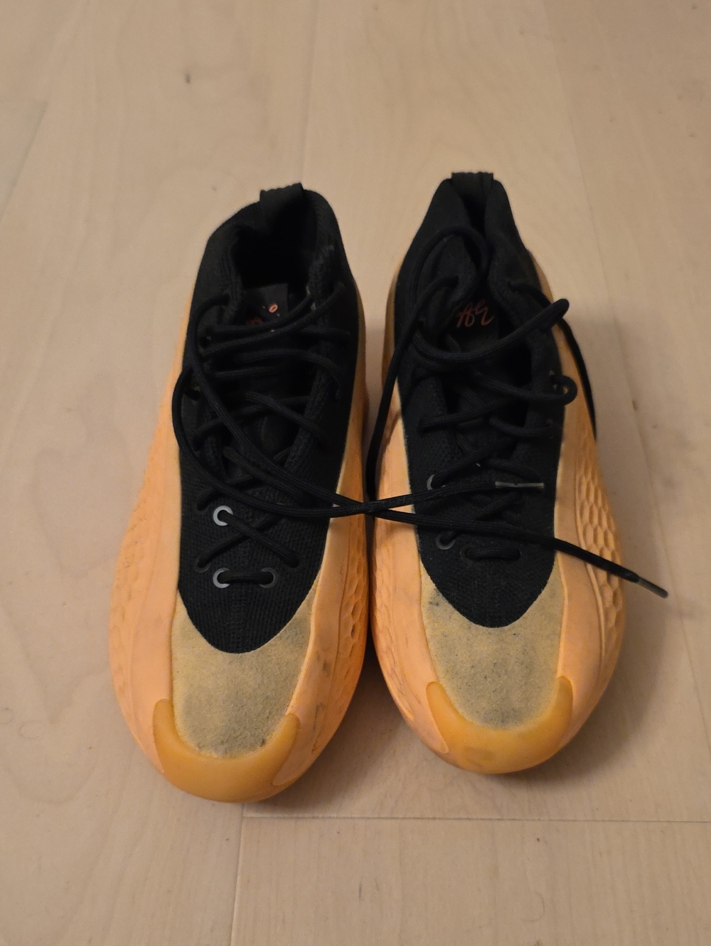 adidas Men's Black & Orange Performance Sneakers
